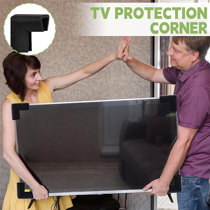 48 Pcs Foam Corner Protectors for Shipping, L-Shaped Edge Guards for TV Moving