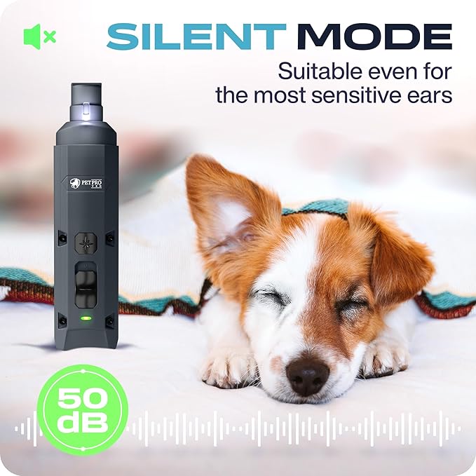 Dog Nail Grinder Quiet Dog Nail File Pet Toenail Grinder for Dogs Quiet Cat Electric Drill Trimmer for Large Dogs Small Medium Pet Electric Trimmer Drill for Dogs with Guard (Grey)