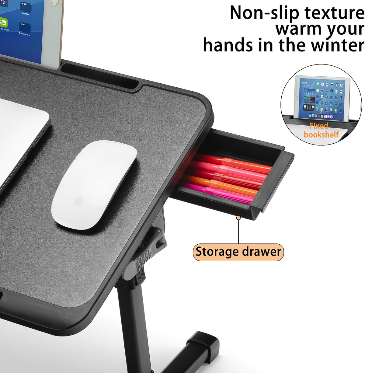 Lap Desk for Bed/Sofa, Adjustable Laptop Table