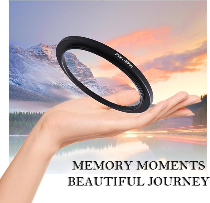 55-62mm Step-Up Ring Adapter, 55mm to 62mm Step Up Filter Ring