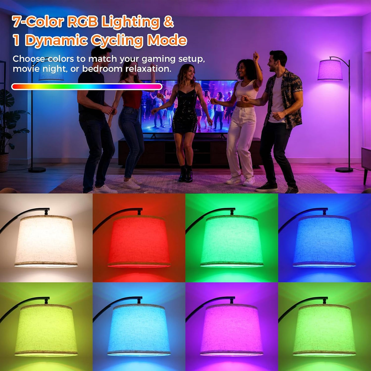 Unicozin 2000LM Floor Lamp, 65"-71" Adjustable Standing Lamp with 18W LED