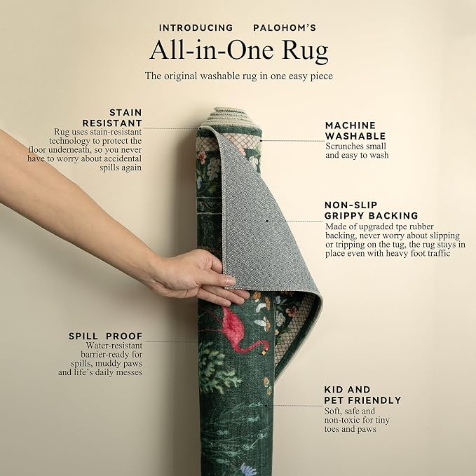 Washable Kitchen Rug Runners for Hallways: 2'6"x8' Bedroom Runner Rugs Non Slip
