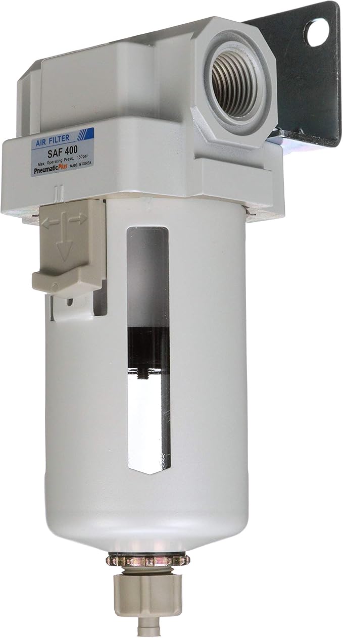 PneumaticPlus SAF400-N04B Compressed Air Particulate Filter 1/2" NPT, 10 Micron