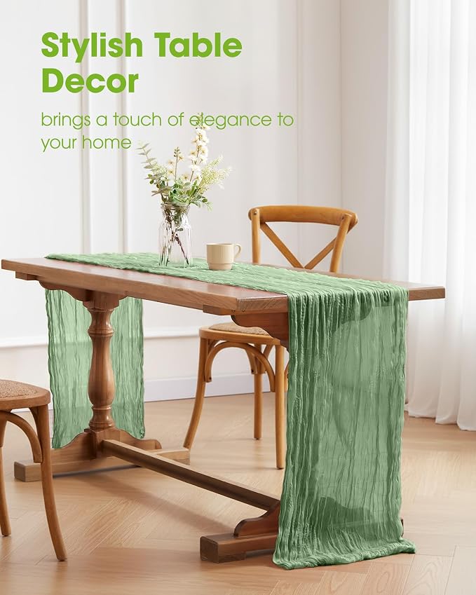 Pureegg 3-Pack Cheese Cloths Table Runner, Baby Shower, Wedding and Farmhouse