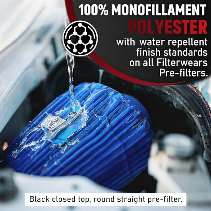 FILTERWEARS F154L Universal Water Repellent Cold Air Intake Pre-Filter