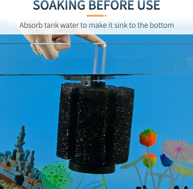 Pawfly Large Aquarium Bio Sponge Filter Quiet Betta Fry Shrimp and Small Fish