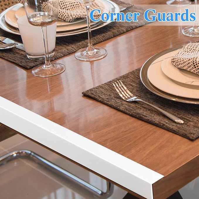 Sasylvia 5 Pcs Wall Corner Protector Guards, Vinyl 1-1/8 x 48 Inches Corner