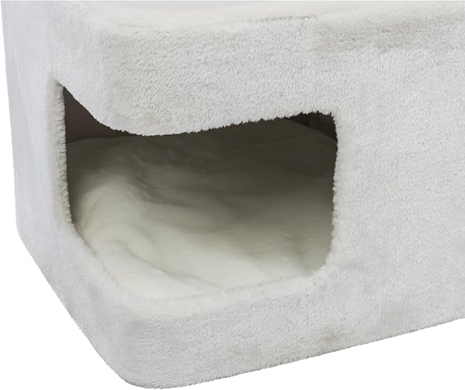 Trixie Ava Cat Tree – Cat Tower with Condo & Thick Scratching Post, Includes Removable Cushions – Indoor Cat Furniture for Scratching & Climbing – Brown, 16.5" x 16.5" x 33.9"