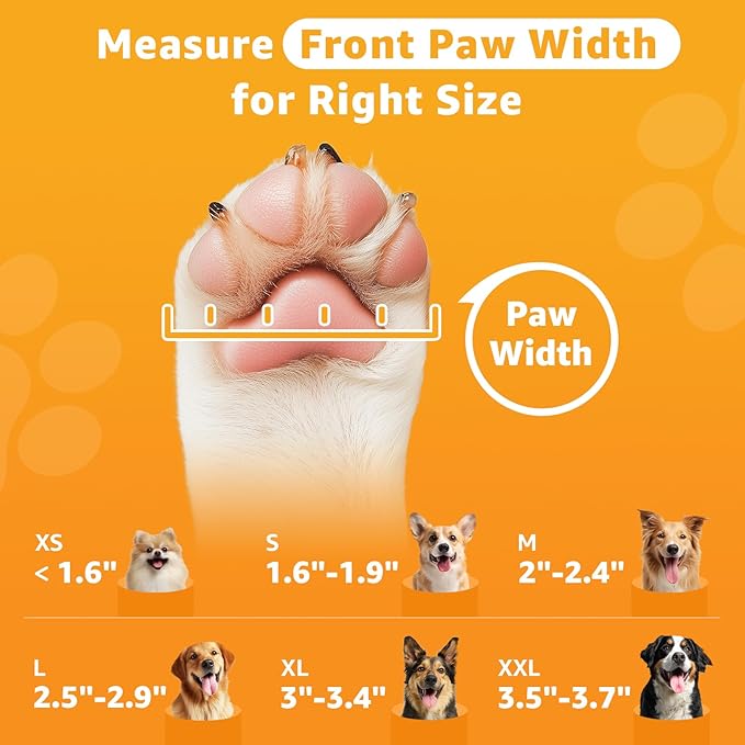 LOOBANI Dog Socks to Prevent Licking Paws - Dog Socks for Hardwood Floors Anti Slip for Traction Control - Dog Grippy Socks for Senior Dog Small Medium Large Dogs on Tile Floors, Red M
