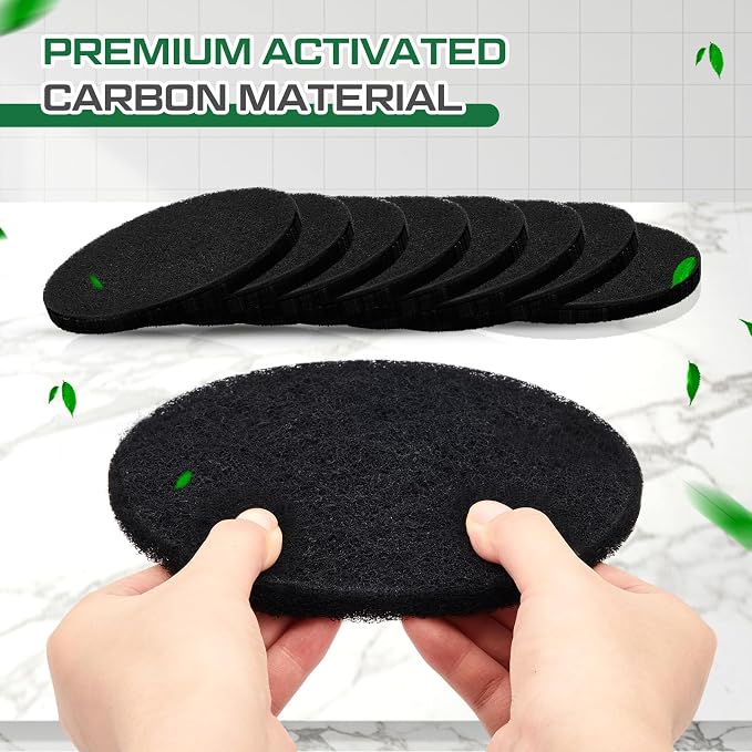 Pangda 8 Pack Oval-Shaped Charcoal Filters