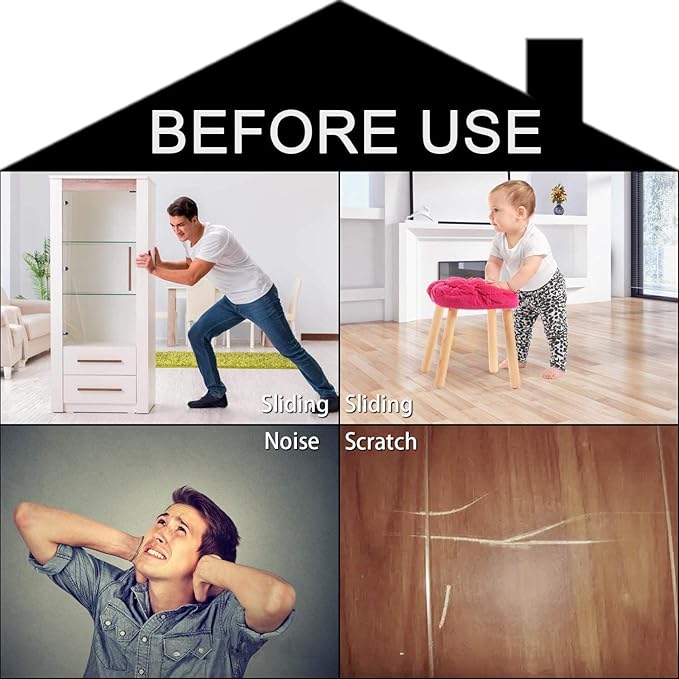 Yelanon Non Slip Furniture Pads -4pcs 6" Furniture Grippers Hardwood Floors