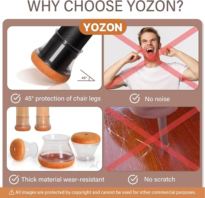 YOZON Chair Leg Floor Protectors