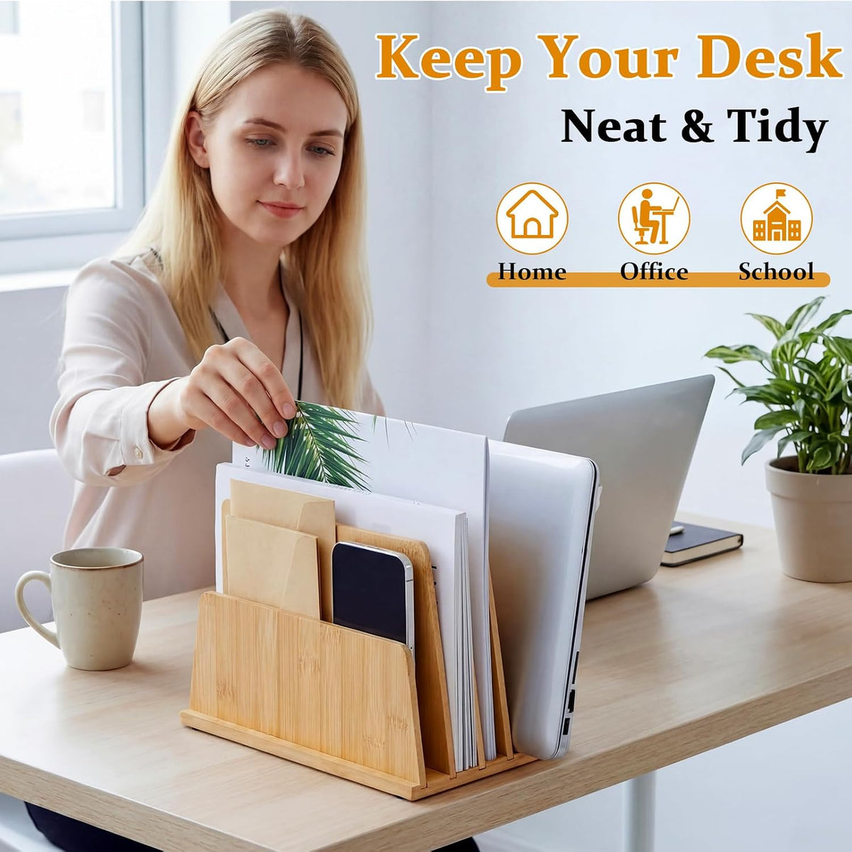 Unittype Bamboo Multi Device Organizer, 5 Slots