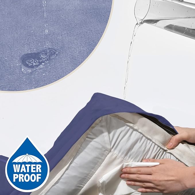 Comfort Expression Orthopedic Dog Bed for Extra Large Dogs 42x30 Inch, Waterproof Egg Crate Foam XL Pet Bed with Removable Bolsters, Dog Couch with Washable Cover & Non-Slip Bottom, Twilight Wave