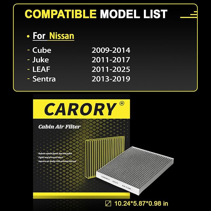 Cabin Air Filter w/Activated Carbon