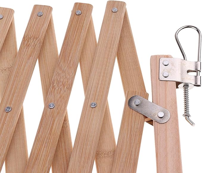 Wood Pet Expanding Swing Gate - Adjustable Dog Gate for Doorways, Hallways, Stairs - 16.14x39.37inch