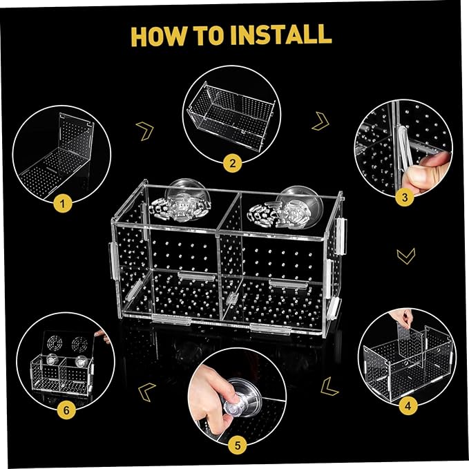 Aquarium Fish Tank Breeding Box - Guppy Double Breeding Hatchery Incubator, Safe Breeding and Egg Protection for Shrimp Clownfish
