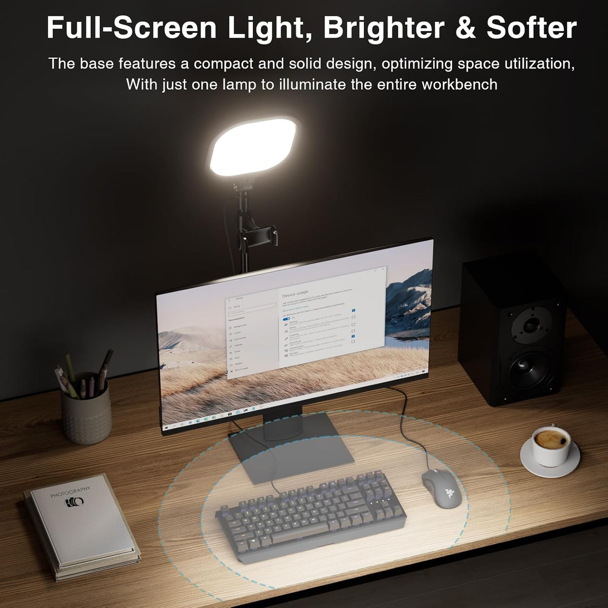 2 Packs Video Conference Lights for Zoom Meeting, Ring Light for Computer