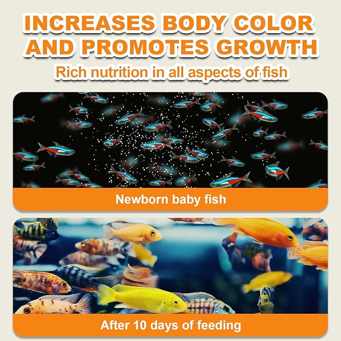 Brine Shrimp Eggs Fish Food - Sea Monkey Eggs 90% Hatch Rate Aquatic Foods for Freshwater & Saltwater Fish, Shrimp, Fry (1.4oz)
