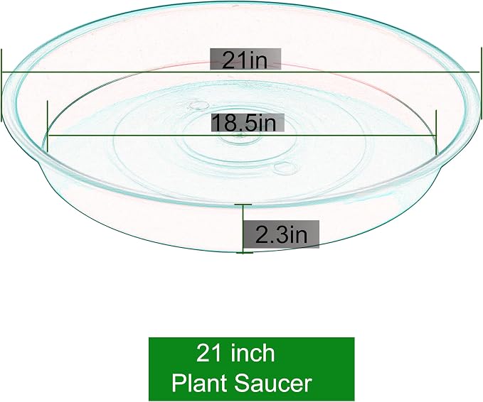 2 Pack of 20 21 inch Plant Saucer Round, Deep Plant Saucers