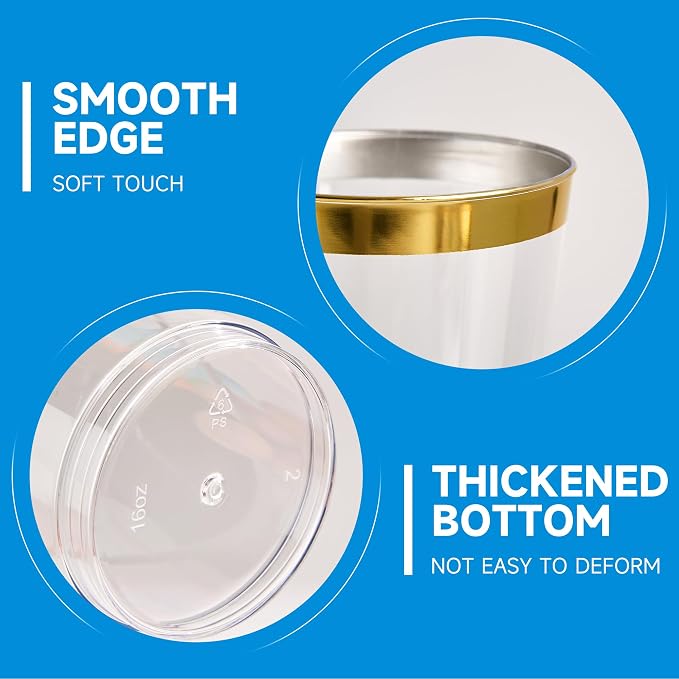 RACETOP 16 oz Disposable Plastic Cups