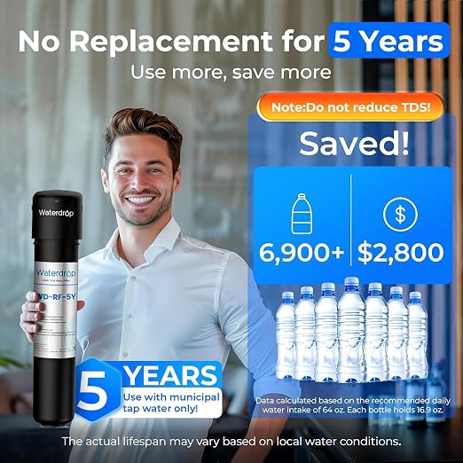Waterdrop UA-5Y   Under Sink Water Filter System, Ultra Long Life