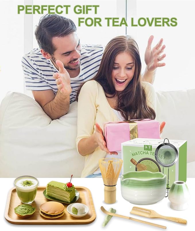 JBER Matcha Set, Whisk 100 Prongs, Sifter