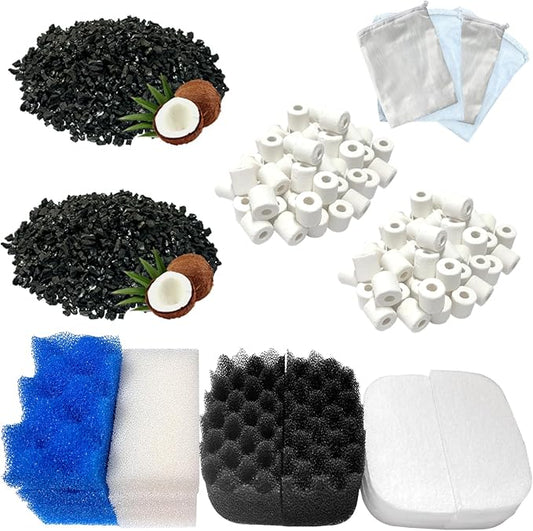 24 Sets Aquarium Replacement Media Maintenance Kit Compatible