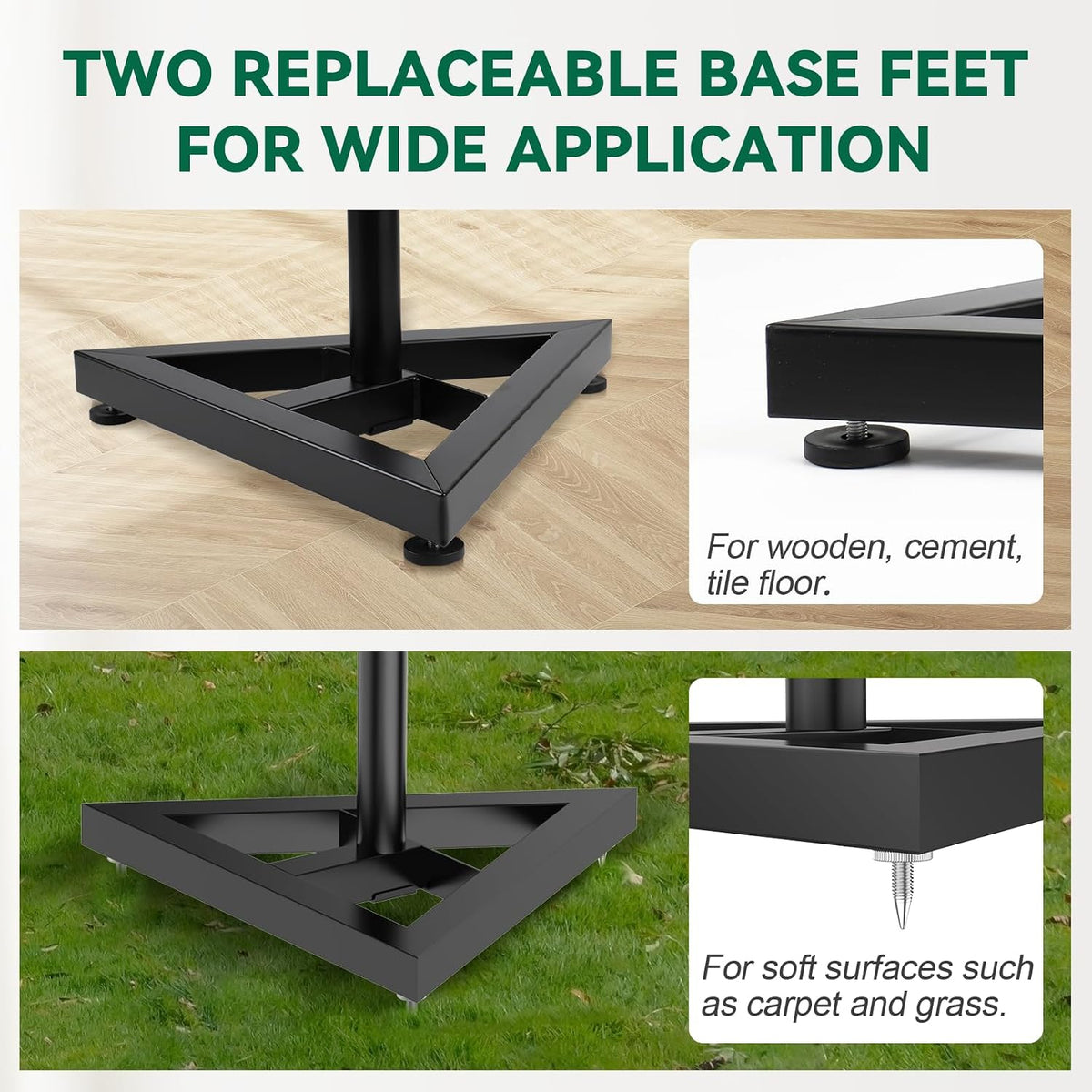 Vondynote Pair Studio Monitor Stands 32.6"-50.9" Base Floor Speaker Stands