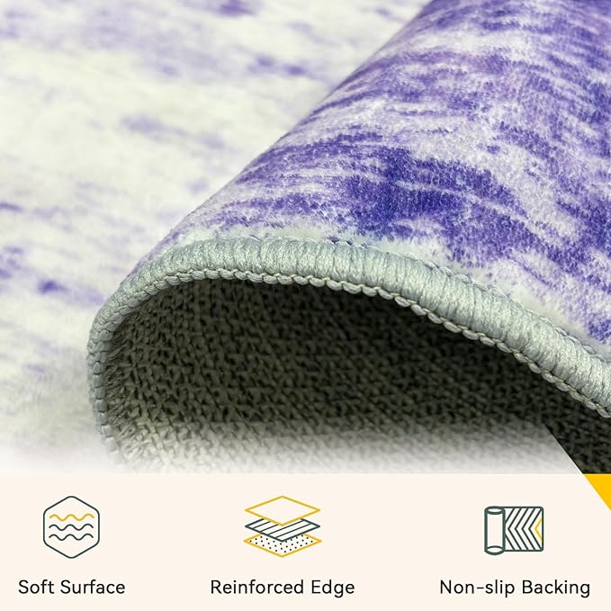 RELEANY Washable Area Rugs 5'x8' Non-Slip Modern Abstract Soft