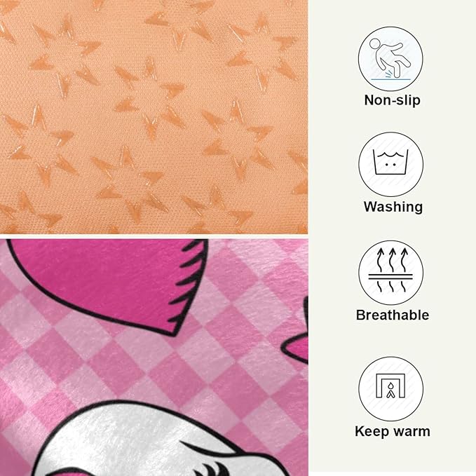 Pink Skull Pet Bed Cute Dog Bed Mat Absorbing Non Slip Pad Pet Sleeping Mat for Small, Medium, and Large Dogs Puppy Cat 24 in x 18 in