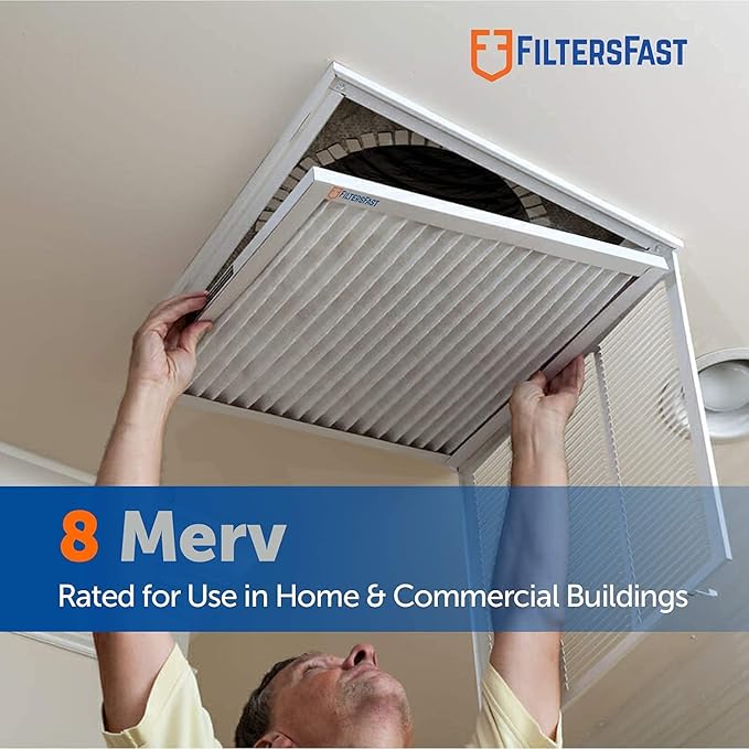 Filters Fast 15x20x1 Air Filter MERV 8, Made in the USA, Actual Size: