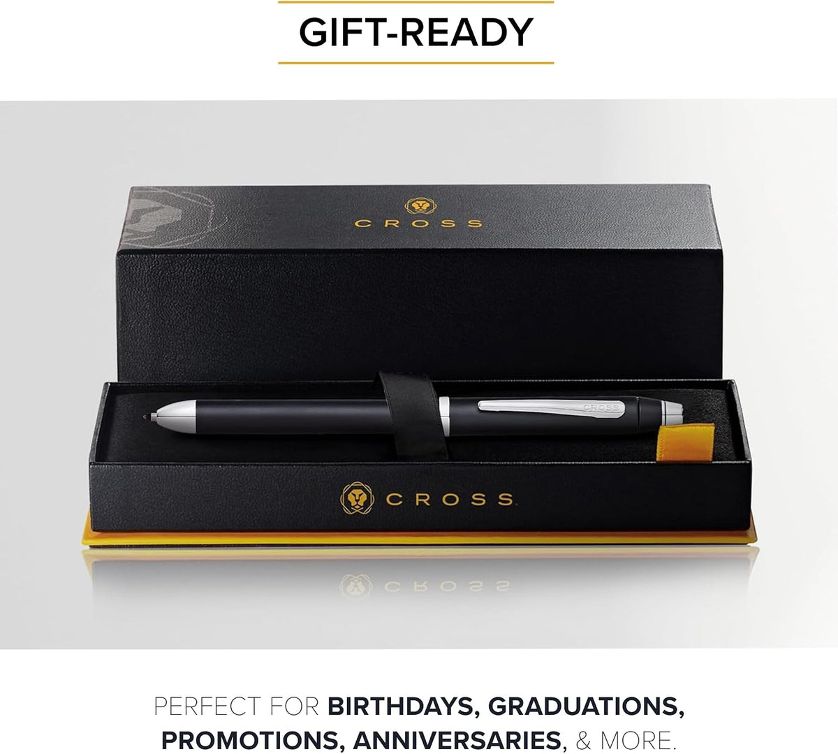 Cross Tech3+ Satin Black Multifunction Pen, Black Ink, Corporate Gift