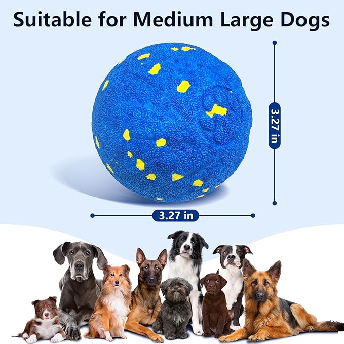 Interactive Dog Toy Ball, Interactive Dog Toys for Large Medium Dogs - Smart Automatic Bouncing Ball - 3 Modes Moving Vibrating Rolling Jumping Balls to Keep Them Busy