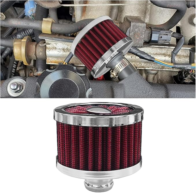23mm Car Air Filter, 0.9'' High Flow Vent Valve Cover, Breather Filter