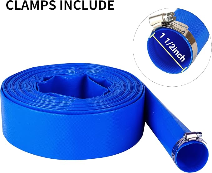 1-1/2" x 100 FT Pool Backwash Hose,