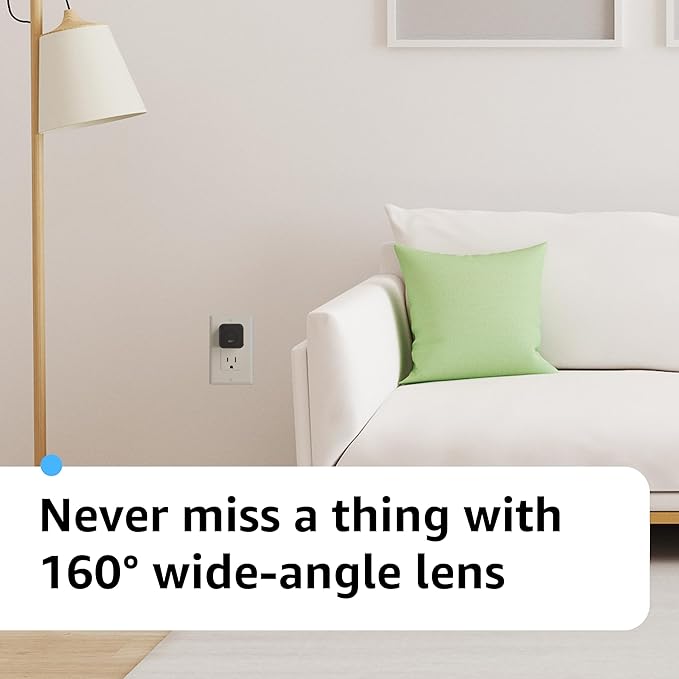 ALPHA TECH WiFi Smart Camera Charger with Premium Wide-Angle 160° – Live Remote View – 2.4G/5G WiFi – Best Mini Type‑C Plug Camera for Pets & Home – Real Time Monitoring - iOS Android App