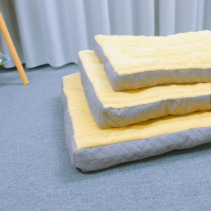 Dog Bed,pet Beds & Furniture,Machine-Washable Cushion for Dogs and Cats,Suitable for Dogs, Floor Furniture Use Yellow M