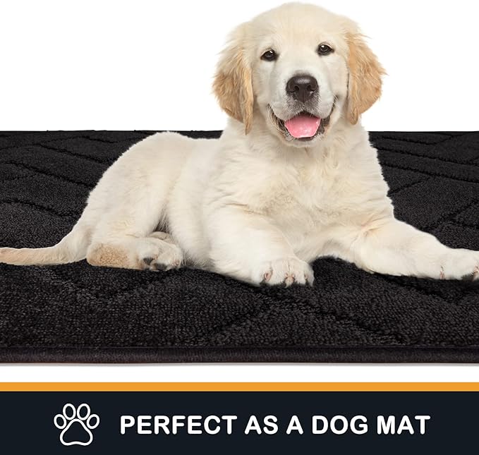 PURRUGS Dirt Trapping Door Mat 24" x 70", Non-Slip Machine Washable Entry Rug