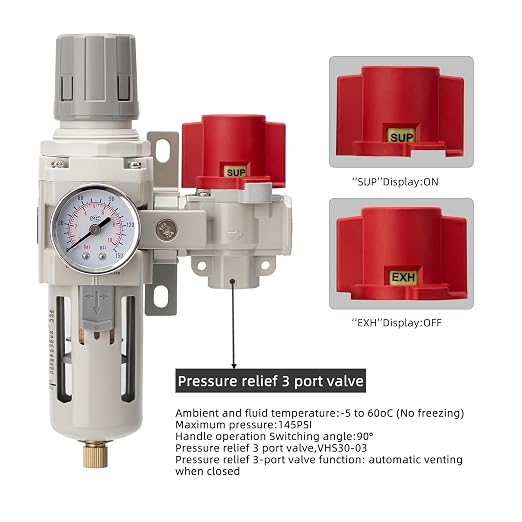 Industrial Air Compressor Filter Regulator Combo 3/8" NPT 0-150 PSI Gauge