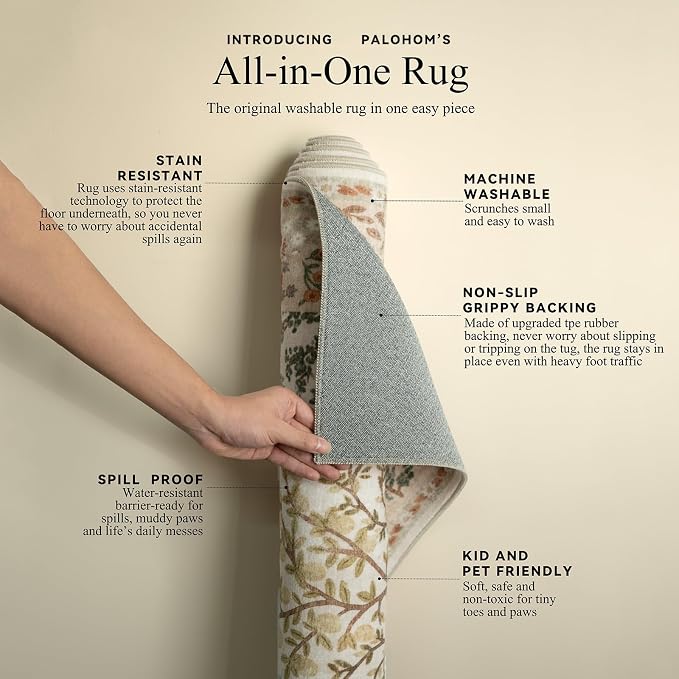 Runner Rug Washable Kitchen Runner: 2'x 6' Hallway Runner Rugs Stain Resistant