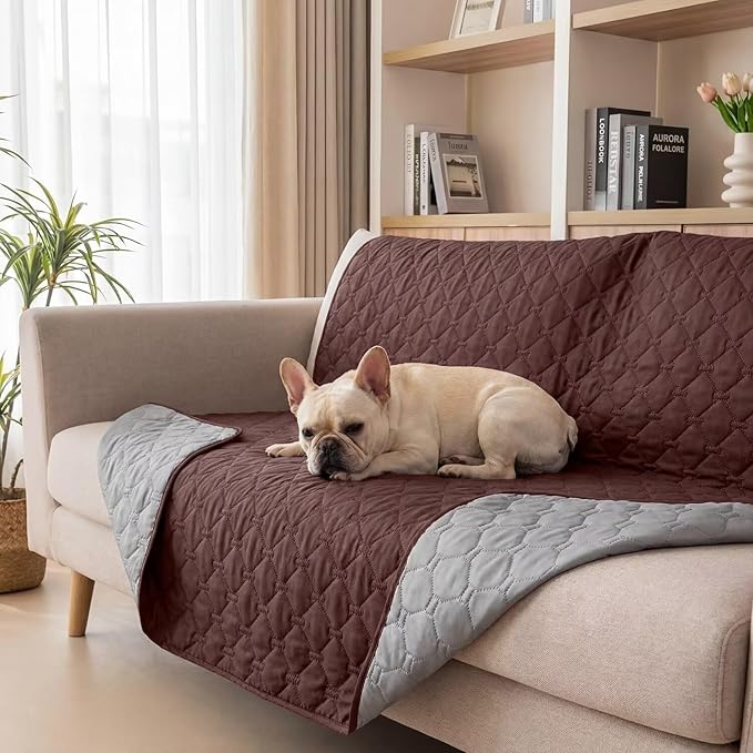 Waterproof Dog Bed Cover Pet Blanket Sofa Pet Bed Mat,Leak Proof Washable Incontinence Mattress Protectors,Suitable for People Who Cannot Take Care of Themselves,30x30 Inch Coffee