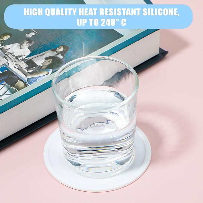 4 Packs Non Slip Silicone Drink Coasters