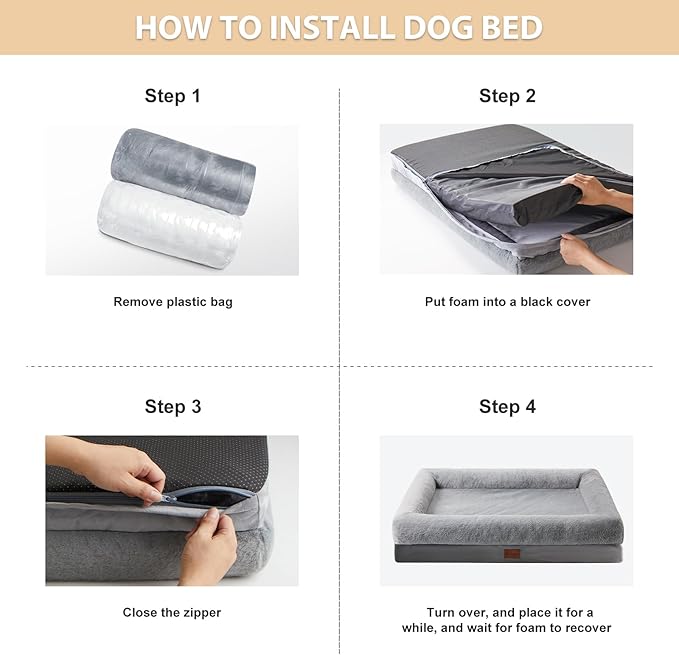 BFPETHOME Dog Beds for Small Dogs, Washable Dog Bed with Sides, Orthopedic Small Sized Soft Mats with Removable Cover & Waterproof Pet Mat for Pet