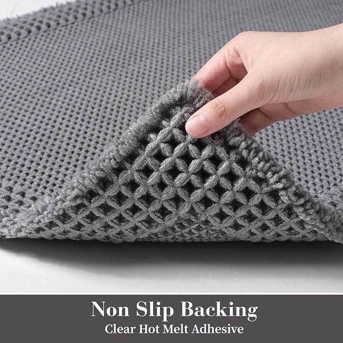 RESARE Waffle Bathroom Runner Rugs, Super Absorbent Bath Mat Non Slip Washable