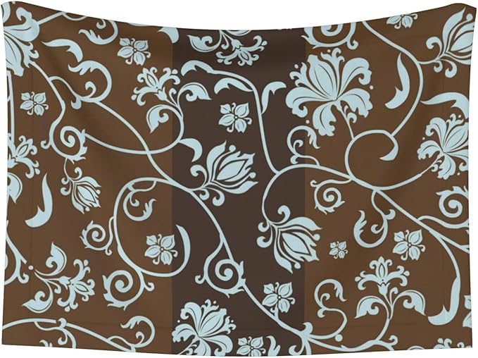 Vintage Floral Blanket for Dog Cat - Retro Light Blue Flower Throw Blanket 23x16 Pet Blanket for Couch Sofa Bed
