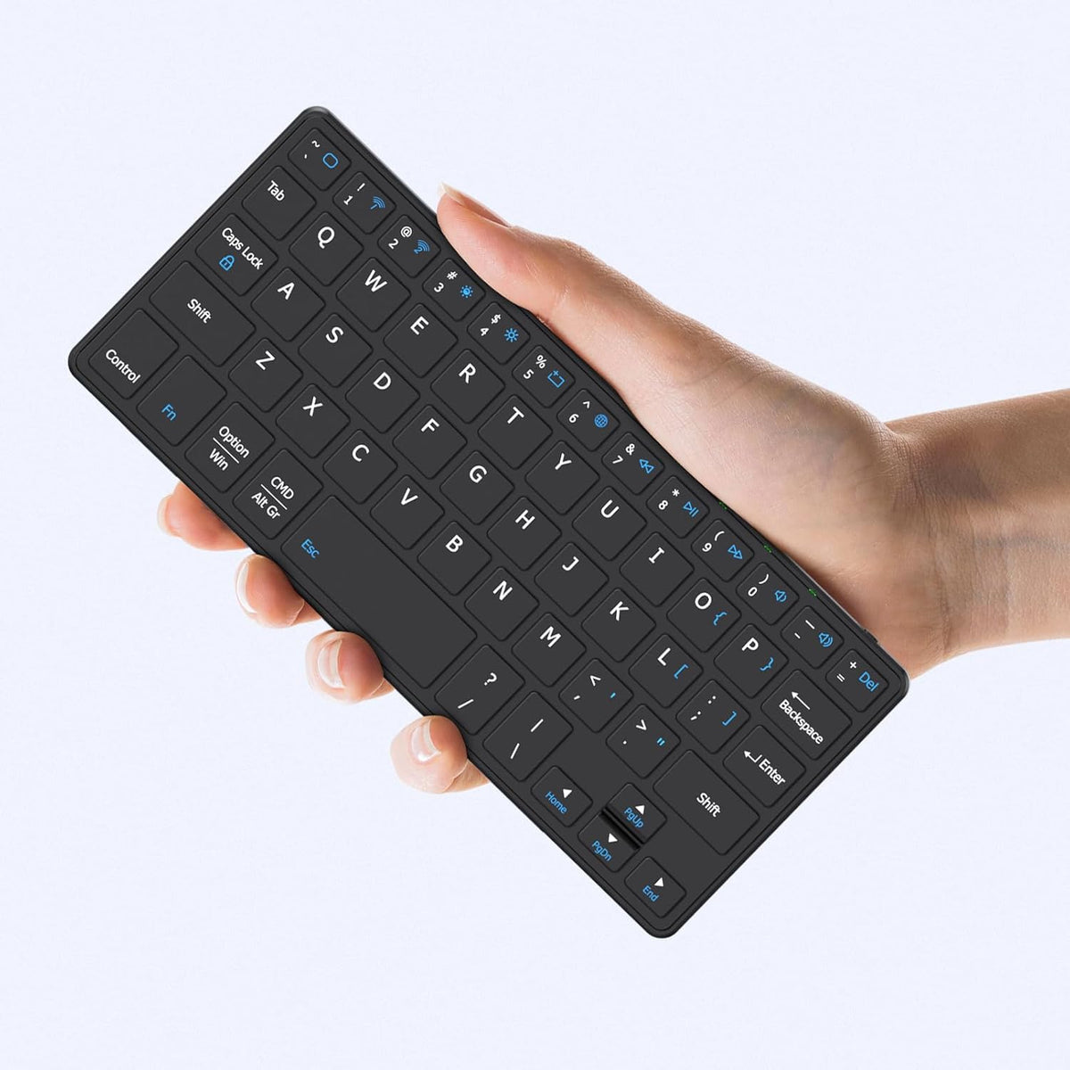 Universal Wireless Keyboards Portable Mini Keyboard with Any-Angle Stand