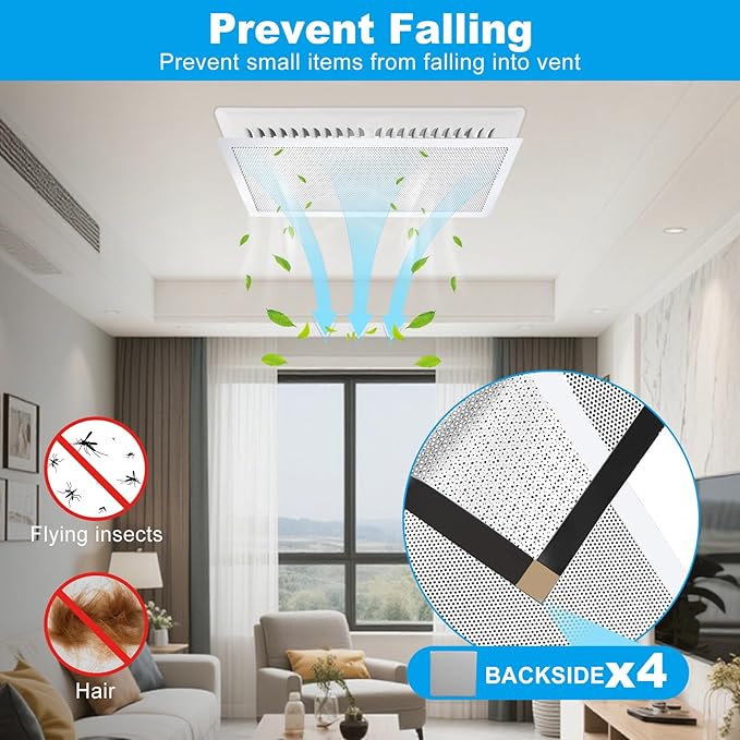 4-Pack 5"x13" White Powerful Magnetic Vent Covers