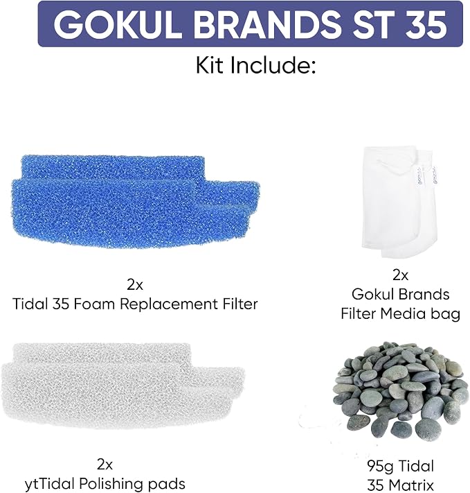 Tidal 35 Filter Maintenance and Replacement Filter Media Kit, Including