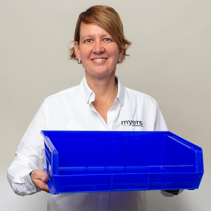 Akro-Mils 30255 AkroBins Plastic Storage Bins, Space-Saving Stackable Bins